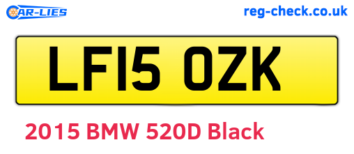 LF15OZK are the vehicle registration plates.