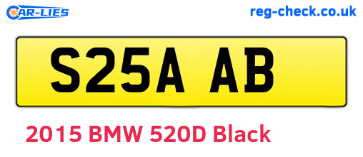 S25AAB are the vehicle registration plates.