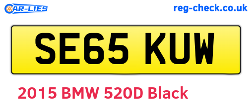 SE65KUW are the vehicle registration plates.