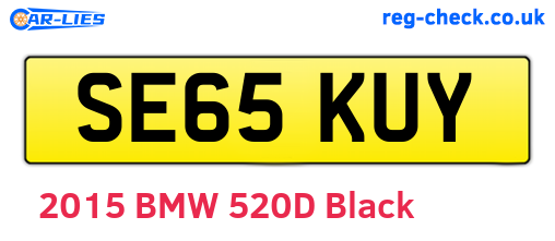 SE65KUY are the vehicle registration plates.