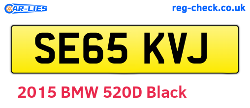 SE65KVJ are the vehicle registration plates.