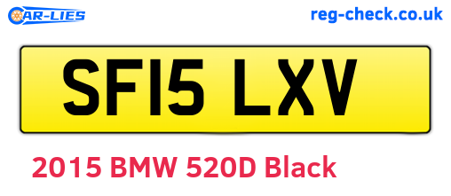 SF15LXV are the vehicle registration plates.