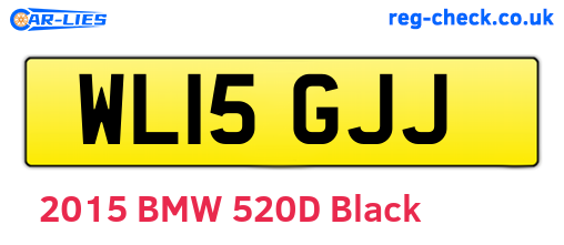 WL15GJJ are the vehicle registration plates.