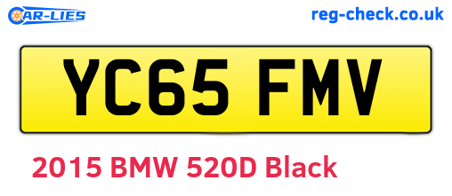 YC65FMV are the vehicle registration plates.