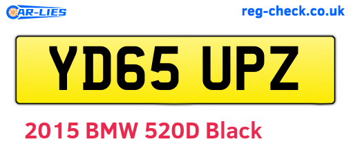 YD65UPZ are the vehicle registration plates.