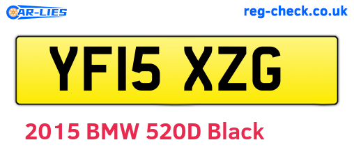 YF15XZG are the vehicle registration plates.