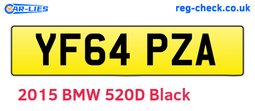 YF64PZA are the vehicle registration plates.