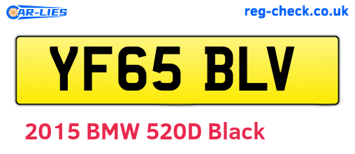 YF65BLV are the vehicle registration plates.