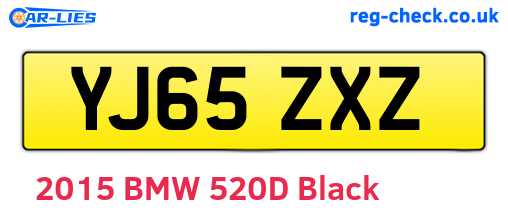 YJ65ZXZ are the vehicle registration plates.