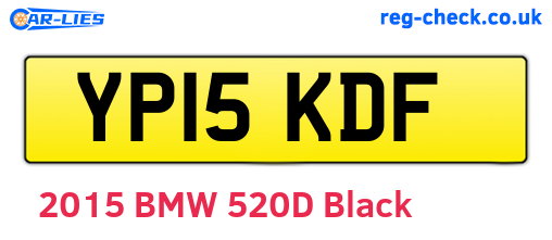 YP15KDF are the vehicle registration plates.