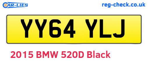 YY64YLJ are the vehicle registration plates.