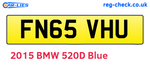 FN65VHU are the vehicle registration plates.