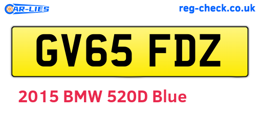 GV65FDZ are the vehicle registration plates.