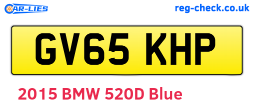 GV65KHP are the vehicle registration plates.