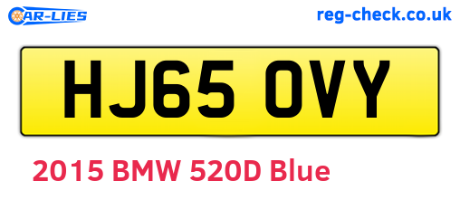 HJ65OVY are the vehicle registration plates.
