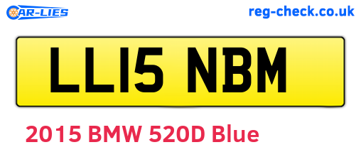 LL15NBM are the vehicle registration plates.
