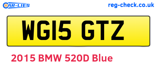 WG15GTZ are the vehicle registration plates.