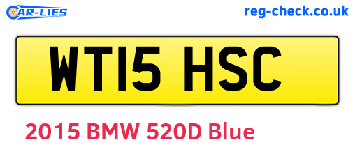 WT15HSC are the vehicle registration plates.