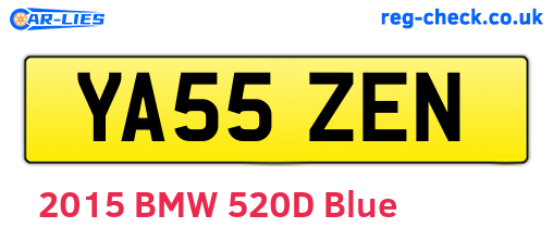 YA55ZEN are the vehicle registration plates.