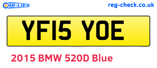 YF15YOE are the vehicle registration plates.