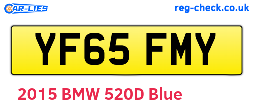 YF65FMY are the vehicle registration plates.