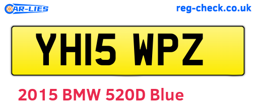 YH15WPZ are the vehicle registration plates.