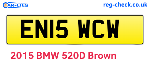 EN15WCW are the vehicle registration plates.