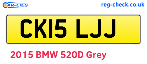 CK15LJJ are the vehicle registration plates.