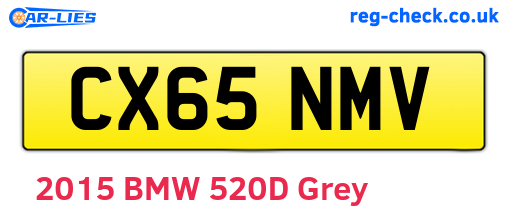 CX65NMV are the vehicle registration plates.