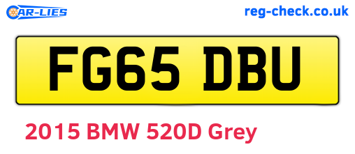 FG65DBU are the vehicle registration plates.