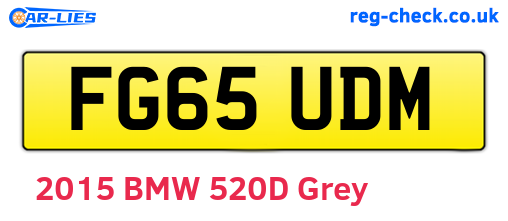 FG65UDM are the vehicle registration plates.