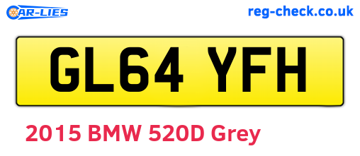GL64YFH are the vehicle registration plates.