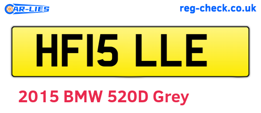 HF15LLE are the vehicle registration plates.