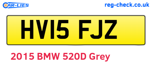 HV15FJZ are the vehicle registration plates.