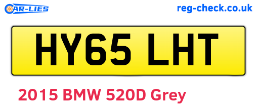 HY65LHT are the vehicle registration plates.