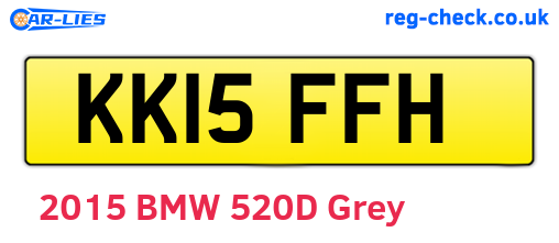 KK15FFH are the vehicle registration plates.