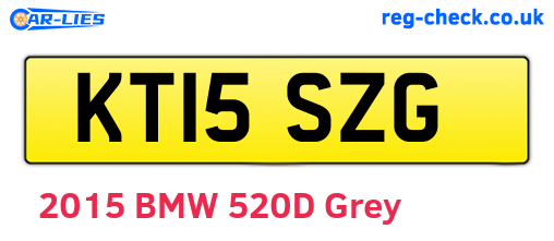 KT15SZG are the vehicle registration plates.