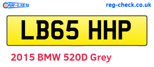 LB65HHP are the vehicle registration plates.