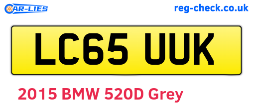 LC65UUK are the vehicle registration plates.