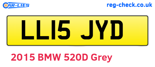 LL15JYD are the vehicle registration plates.