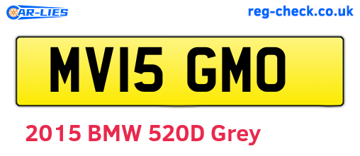 MV15GMO are the vehicle registration plates.