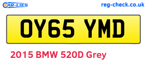 OY65YMD are the vehicle registration plates.