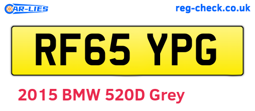 RF65YPG are the vehicle registration plates.