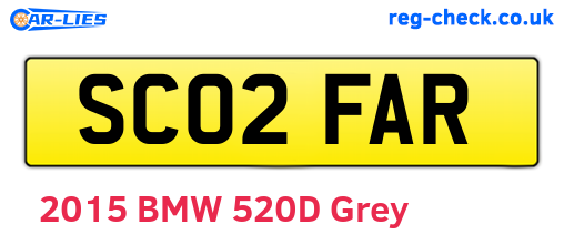 SC02FAR are the vehicle registration plates.