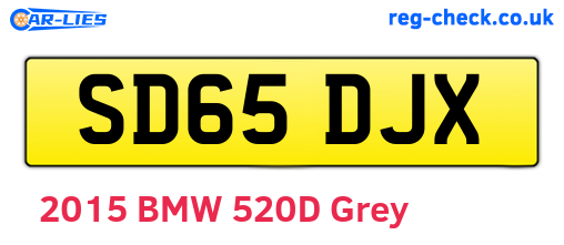 SD65DJX are the vehicle registration plates.