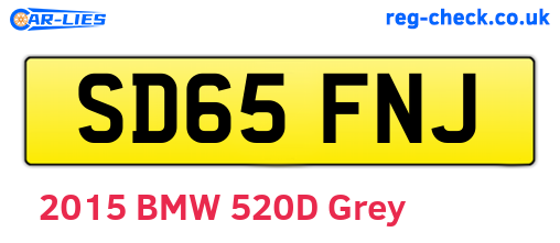 SD65FNJ are the vehicle registration plates.