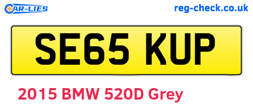 SE65KUP are the vehicle registration plates.