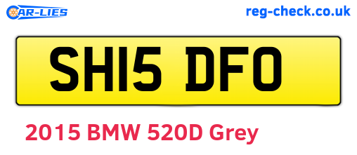 SH15DFO are the vehicle registration plates.