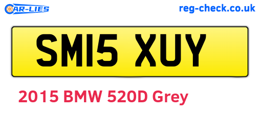 SM15XUY are the vehicle registration plates.