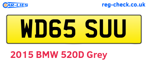 WD65SUU are the vehicle registration plates.